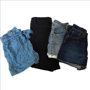 Bundle of 4 Girl's Size Large (10/12) Denim Jean & Bermuda Summer Shorts